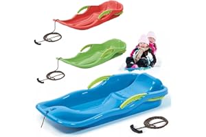 BIRNEPOWER Schlitten Bob Schlitten Kinderbob Rodel Kinderschlitten mit Bremsen inkl. Zugseil Rutscher Rodelschlitten 79cm Race S Kunststoffrodel