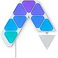 Nanoleaf Shapes Mini Triangle Starter Kit, 9 Smart Light Panels LED RGBW - Modular Wi-Fi Colour Changing Wall Lights, Works with Alexa Google Assistant Apple Homekit, for Room Decor & Gaming