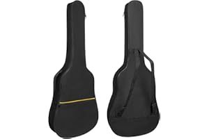 HOHIYO Guitar Bag 39 40 41inch Full Size Acoustic Guitar Gig Bag Cover, Padded Protective Waterproof Guitar Cover with Pocket and Adjustable Shoulder Strap Black