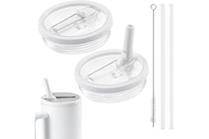 LOOHAOC 2 Stück wiederverwendbare auslaufsichere staubdichte Becherdeckel - 40 oz Becher Ersatzdeckel