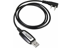 TIDRADIO CH340 USB Programming Cable Chip Compatible with Baofeng UV-5R UV-5RM UV-5R Mini GT-5R RT-470X UV-K5(8) TD-H8 TD-H3 and Multiple Models RT24 RT27 Walkie Talkies-Easy Setup, No Driver Needed