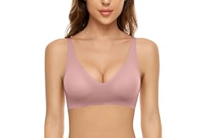 CheChury Sujetador Mujer Sujetadores sin Costuras Bralette sin Aros Bra Básico Push Up Sujetadores Transpirables Sujetador Comodos con Cuello en V Interior con Tirantes Elásticos