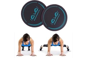 iQinQi Exercise Gliding Discs 2 Pcs Core Sliders Use on Hardwood Floors Abdominal Total Body Workout Equipment for Gym Home Travel