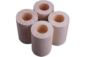 NANNAN3360 Holz Möbelerhöher Schwerlast Betterhöher 4 Stück Stützfüße Hebt die Höhe um 5–15 cm Zylindrische Möbelbeine, für Sofa Tisch Schränke (Ø3.5cm-Increase Height 10cm)