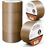 Stick Well Packband, Industrielles braunes Verpackungsbänder, 6 Rollen, Geräuscharm – 48 mm x 66 m, Sicheres braunes Klebeban