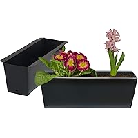 BigDean Pflanzkasten Palette Anthrazit Paletten Blumenkasten Pflanzkübel 35,5 x 12,5 x 12 cm Palettenkasten