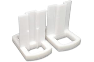 3D SAVOIE Lot de 8 Guides Hauts en T Omega pour Porte Coulissante de Placard