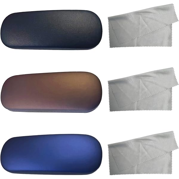 EHDWXVZM Brillenetui Set 3-tlg. + 5 Putztücher - L Produktbild-Vorschau 2