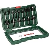 Bosch Professional Accessories 15 par&ccedil;a Freze Seti (Ahşap, frezeler i&ccedil;in 8 mm şaftlı aksesuar)