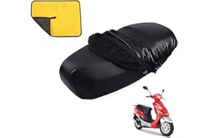 HORREX Motorcykel sätesskydd läder vattentät sparkcykel sittskydd med biltvätt, skoter moped sätesöverdrag, motorcykel med el