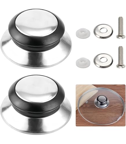 QDDS 4 Pezzi Manopole per Coperchio Pentola, Pomelli Coperchio Pentola, Acciaio Inossidabile Pentola Manopole, Pomello Coperchio Pentole Ricambio con | Leroy Merlin