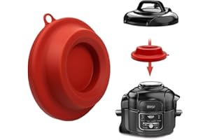 ddLUCK Silikonowy stojak na pokrywkę, silikonowy uchwyt pokrywy szybkowaru, akcesoria do szybkowaru i frytownicy powietrznej Ninja Foodi 5 Qt, 6,5 Qt i 8 Quart (czerwony)