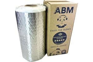 ABM ENJOY THE SILENCE ABM Professional Black - Alfombrilla para amortiguar el sonido del coche, color negro de 80 mil 10 pies cuadrados, aislamiento acústico y material de amortiguación