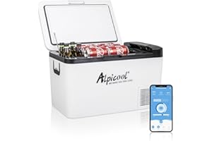 Alpicool K25 25L Kompressor Kühlbox Klein Elektrische Mini Kühlschrank Gefrierbox 12v mit USB Anschluss für Auto, Lkw, Boot, RV und Steckdose, -20℃-20℃