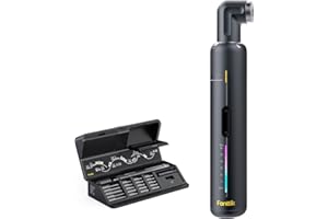 Fanttik S2 Pro 3,7V Elektroschrauber, Akku-Schrauberset, 7 Drehmoment (0,5 bis 6 Nm), 20 magnetische Bits, 1/4-Zoll-Sechskant-Aufnahme mit 90°-Adapter, geeignet für Möbel und Haushaltsreparaturen