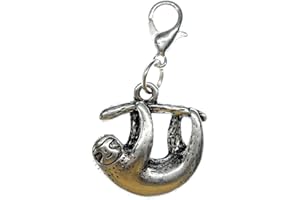 Miniblings Charm Bracelet Zipper Enfants école Paresseux Argent - Bijoux Fantaisie Fait Main argenté Pendentifs - breloque Pendentif - Pendentif pour Bracelet