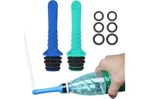 TONELIFE Zestaw 2 szt. przenośny bidet do toalety lub podróży. Uniwersalna rura prysznicowa do podróży, kompatybilna z każdą butelką. Dyskretna, ekologiczna, mini, starsza, opryskiwacz, bio, osobista, ręczna