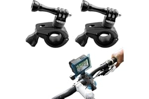 JEYORZY 2 pcs Soporte para Manillar de Bicicleta,Soporte para Bicicleta para Cámara de Acción,Soporte de Deportiva Camara para GoPro Hero, Soporte Universal para Cámaras Deportivas en Manillar de Moto