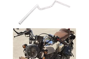 Guidon de moto universel 22 mm pour Sportster Cruiser XL 883 1200 Custom Chopper Softail Dyna Street Bob Argenté