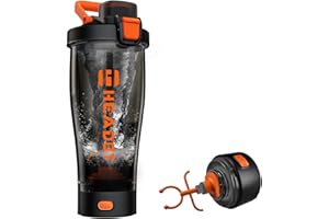 HeaDot Elektrische Protein-Shaker-Flasche, Shaker-Becher für Protein-Shakes und Mahlzeitenersatz-Shakes, wiederaufladbare Typ-C-Mixer-Flaschen, BPA-frei, hergestellt aus Tritan, 680 ml