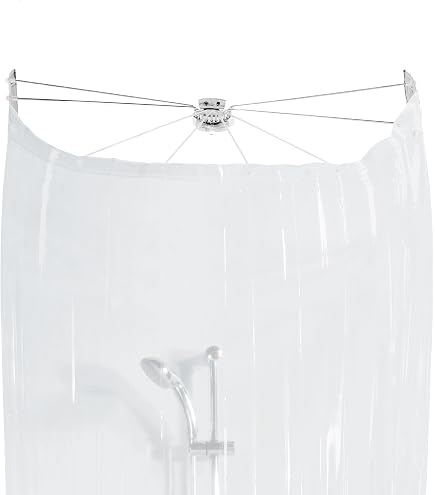 Barre Tringle Rideau Douche D’angle Modulable – Alu Brillant, Ajustable 3 Formes