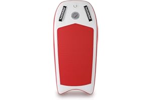 Two Bare Feet 44" Inflatable Bodyboard – Lightweight & Portable Boogie Board with EVA Deck – for Adults & Kids, Perfect for Wave Riding & Beach Fun