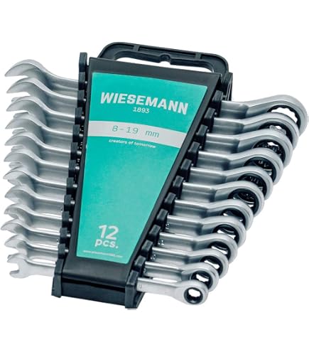 KARRYTON Umschaltknarrenschlüssel-Set, 16-teilig (8–25 Mm) – Ratschenringschlüssel Mit Rolltasche