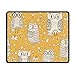 Produktbild Wireless Mouse Pad, Cute Funny Owls Yellow Mouse Pads, Comfort Soft Non Slip Lightweight Premium-TexturedMouse Pad Mat for Women Men at Home or Work