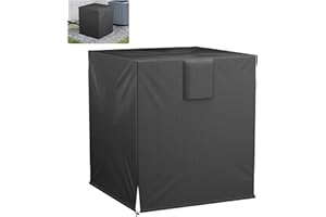 BEWAVE Air Conditioner Cover for Outside Units, Waterproof Durable Duty Outdoor Square Air Condition Covers Fits up to 32X32X36 inches, Black