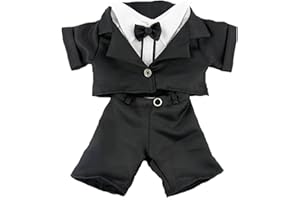 SPLODGE TEDDY PARTIES Abito da Sposa Smoking - Vestitini per l’orsacchiotto (25cm vestito da orsacchiotto) - Orso non incluso