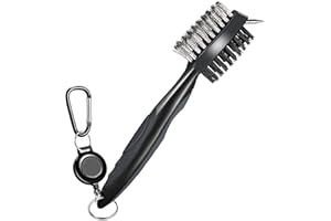 AINTY Golf Club Cleaner, Golf Club Groove Cleaner and Ball Brush with 2ft Retractable Zip-Line, Golf Accessories