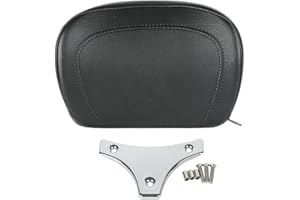 Tengchang Motorrad Kissen Rückenlehne mit Halterung Passt für Harley Touring 1997-2020 Road King Street Glide Electra Glide