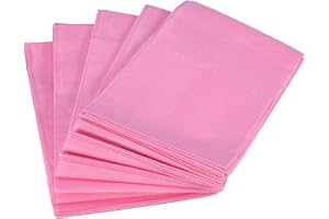 YOTOWN Juego de 10 sábanas de fibra de lavado (175 x 75 cm, no tejidas, impermeables, antiaceite, para tumbonas de tratamiento/camillas de masaje), color rosa