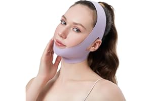 QOMJUFA Fascia Viso Lifting,Doppio Mento Cintura Viso V-Line Fascia Mento Lifting,Maschere Riutilizzabili a V, per Anti-Età, Volto Rassodante