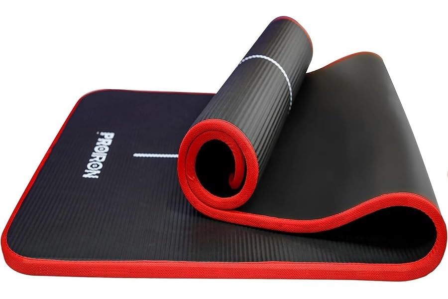PROIRON Tapis de Yoga Epais 10MM/15MM,Antidérapant Tapis d'exercice Fitness,Tapis de Gymnastique pour Yoga Pilates Gym Exercices Sport Camping Voyage