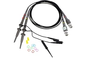 YINETTECH 2Pcs P6100 High Precision Oscilloscope Scope Clip Probe Test Leads Kit Probe 100MHz Universal