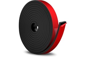 NUTKIT Bande de Caoutchouc Adhésive, 20mmx5mmx3m Tapis Caoutchouc Néoprène, bande de protection caoutchouc, Bande Caoutch-ouc Solide, pour DIY Protection De Sol, Vibration, Joint