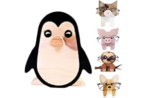 Lidzopas Brillenhalter aus Holz, Pinguin-Form, Tier-Brillenhalter für Geschenke, Heimbüro, Schreibtischdekoration