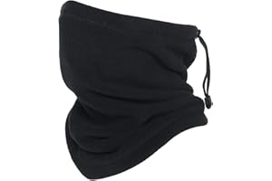 Oscenny Cache Cou Homme Cordon de serrage réglable Polaire antistatique pour garder au chaud même en dessous de 0 °C pour le temps froid et froid Ski Cyclisme Moto Running Velo Hiver Taille Unique