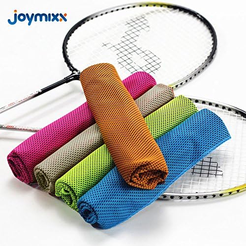 Instant Cooling Towel, Joymixx Sports Gym Towel Used as Neck Headband Bandana Scarf for Cooking, Workout, Gardeners, Running, Hot Flashes, Travel, Golf, Camping, Hiking, Picnic, Daily Life – 39 * 12 inch (Red)