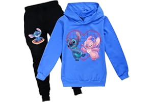 ZHANGYAOSHU Kinder Pullover Hoodie und Jogging Hosen, Mädchen Jungen Cartoon Mode Langarm Sweatshirts für 3-14 Jahre alt