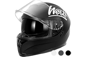 ‎WESTT Westt Integralhelm Motorradhelm mit Doppelvisier Herren Damen Touring Street Mopedhelm Scooter Chopper Helm Motorrad, ECE DOT Zertifiziert