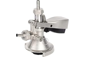 Zerodis Coupleur de Fût, Type A Coupleur de Fût en Acier Inoxydable Connecteur de Distributeur de Fût de Bière équipement de Distribution Accessoire Robinet avec Sonde en Acier Inoxydable
