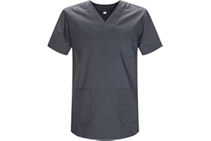 MISEMIYA - Medizinische Uniformen Unisex Top Krankenschwester Krankenhaus Berufskleidung