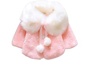 AnKoee Bébé Fille Manteau Fausse Fourrure Veste Chaud Blousons Filles Princesse Hiver Manteaux