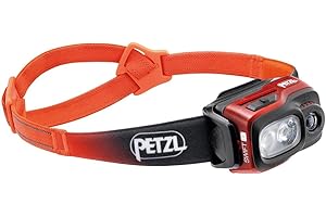 PETZL - Linterna SWIFT RL - Unisex, Naranja, Talla Única