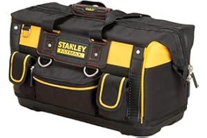 STANLEY - FATMAX STANLEY FATMAX Bolsa Gran Abertura, Estructura Voluminosa, Almacenamiento Vertical, Correa Ajustable, Asa de Goma, Resistente al Agua y Polvo, FMST1-71180