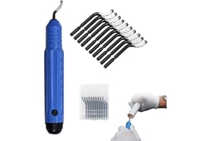 SODWES Ebavureur Outil D'ébavurage, Ebavureur Multicouche,360 ° Rotatif Deburr Lames, Ebavureur Cuivre,Burr Remover Kit Avec 10 Bs1010 Lames De Rechange, Pour a Résine L'impression 3D, PVC, Cuivre,Acier