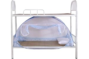 LIXIAOLIANSD Tente Moustiquaire Lit 1 Place, Tente Moustiquaire Pop Up, Grand Espace sans Installation, Adapté pour Dortoir éTudiant, Lit Simple (Color : Blue, Size : 190 * 90 * 100(cm))