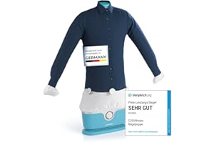 ‎CLEANMAXX CLEANmaxx automatischer Hemdenbügler PRO | Ersetzt Bügeleisen, Bügelbrett, Dampfglätter und Steamer | Bügelgerät mit Bügelpuppe für Hemden, Blusen & Shirts | innovativ & effizient